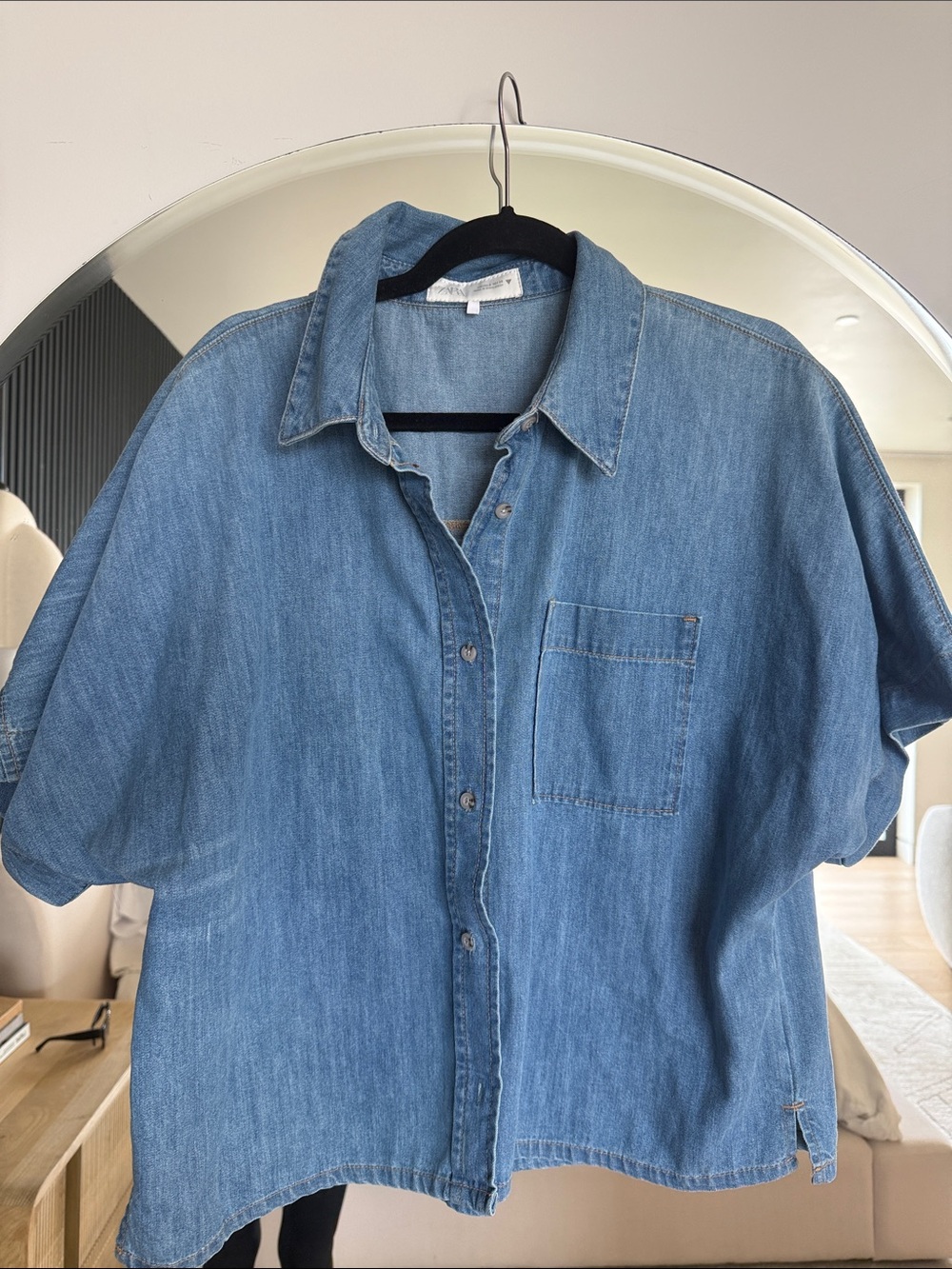 Zara Denim Button-Up Shirt